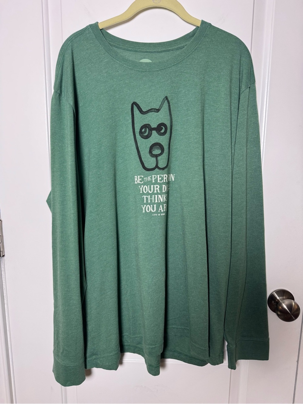 Life Is Good Men’s XL Crusher Long Sleeve Be The Person Your Dog Thinks You Are